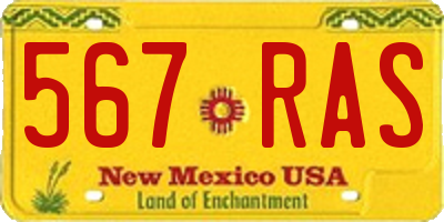 NM license plate 567RAS