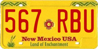 NM license plate 567RBU