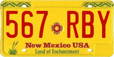 NM license plate 567RBY