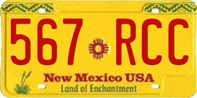 NM license plate 567RCC