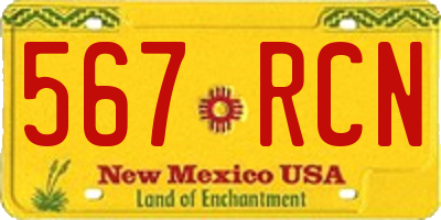 NM license plate 567RCN
