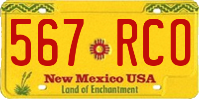 NM license plate 567RCO