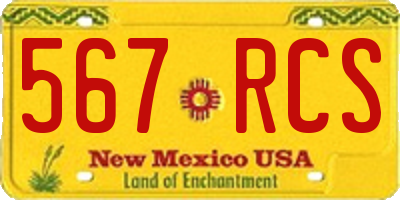 NM license plate 567RCS