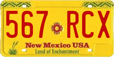 NM license plate 567RCX