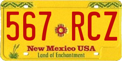 NM license plate 567RCZ