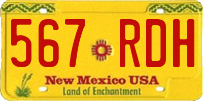 NM license plate 567RDH