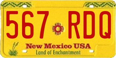 NM license plate 567RDQ