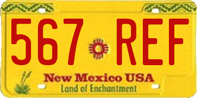 NM license plate 567REF