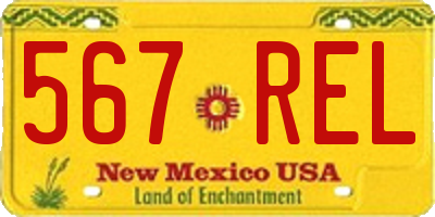 NM license plate 567REL