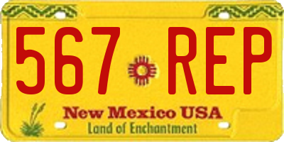 NM license plate 567REP