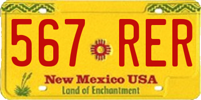 NM license plate 567RER