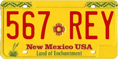 NM license plate 567REY