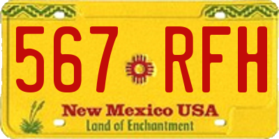 NM license plate 567RFH