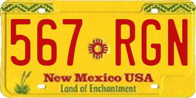 NM license plate 567RGN