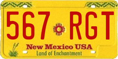NM license plate 567RGT