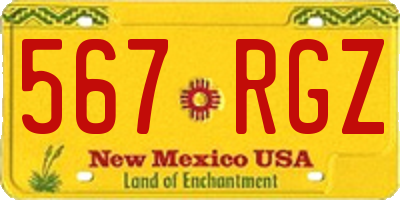 NM license plate 567RGZ