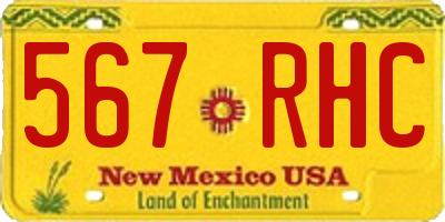 NM license plate 567RHC