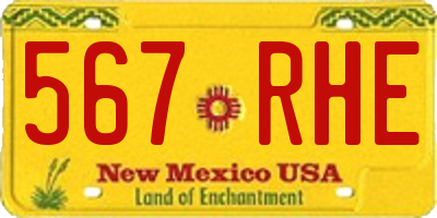 NM license plate 567RHE