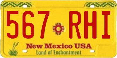 NM license plate 567RHI