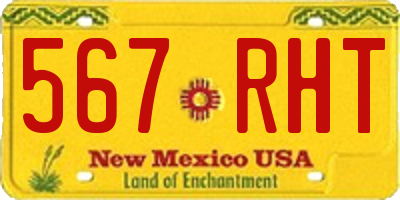 NM license plate 567RHT