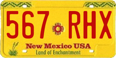 NM license plate 567RHX