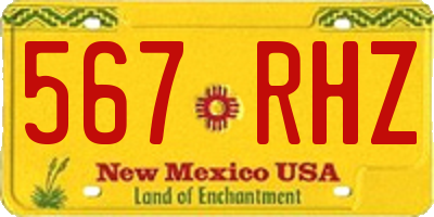 NM license plate 567RHZ