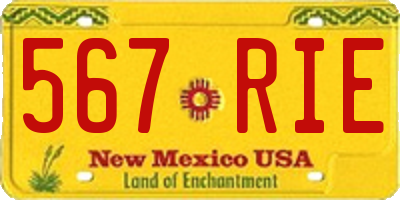 NM license plate 567RIE