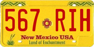 NM license plate 567RIH