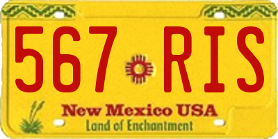 NM license plate 567RIS