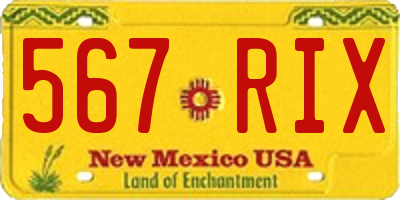 NM license plate 567RIX