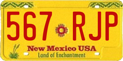 NM license plate 567RJP