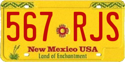 NM license plate 567RJS