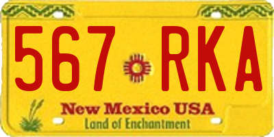 NM license plate 567RKA