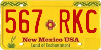 NM license plate 567RKC
