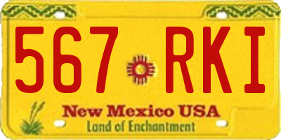 NM license plate 567RKI