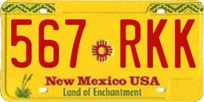 NM license plate 567RKK