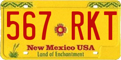 NM license plate 567RKT