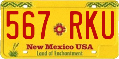 NM license plate 567RKU