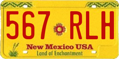 NM license plate 567RLH
