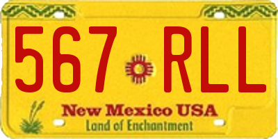 NM license plate 567RLL