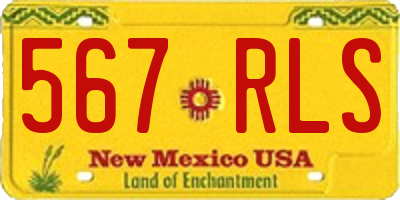NM license plate 567RLS