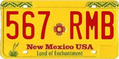 NM license plate 567RMB