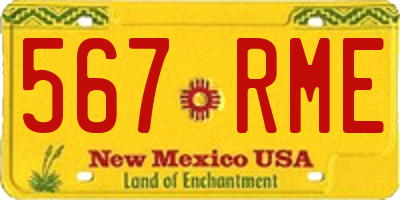 NM license plate 567RME