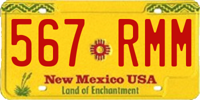NM license plate 567RMM