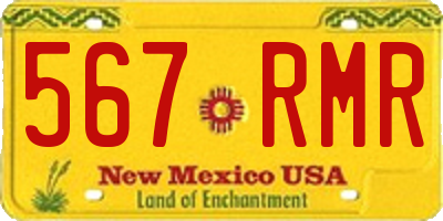 NM license plate 567RMR
