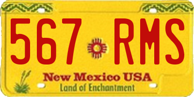 NM license plate 567RMS