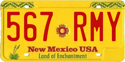NM license plate 567RMY