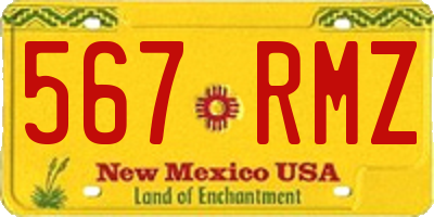 NM license plate 567RMZ