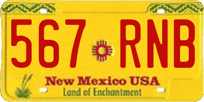 NM license plate 567RNB