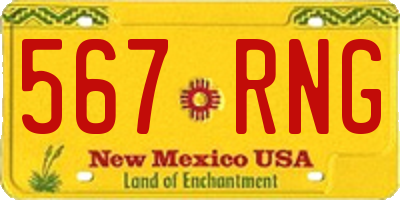 NM license plate 567RNG